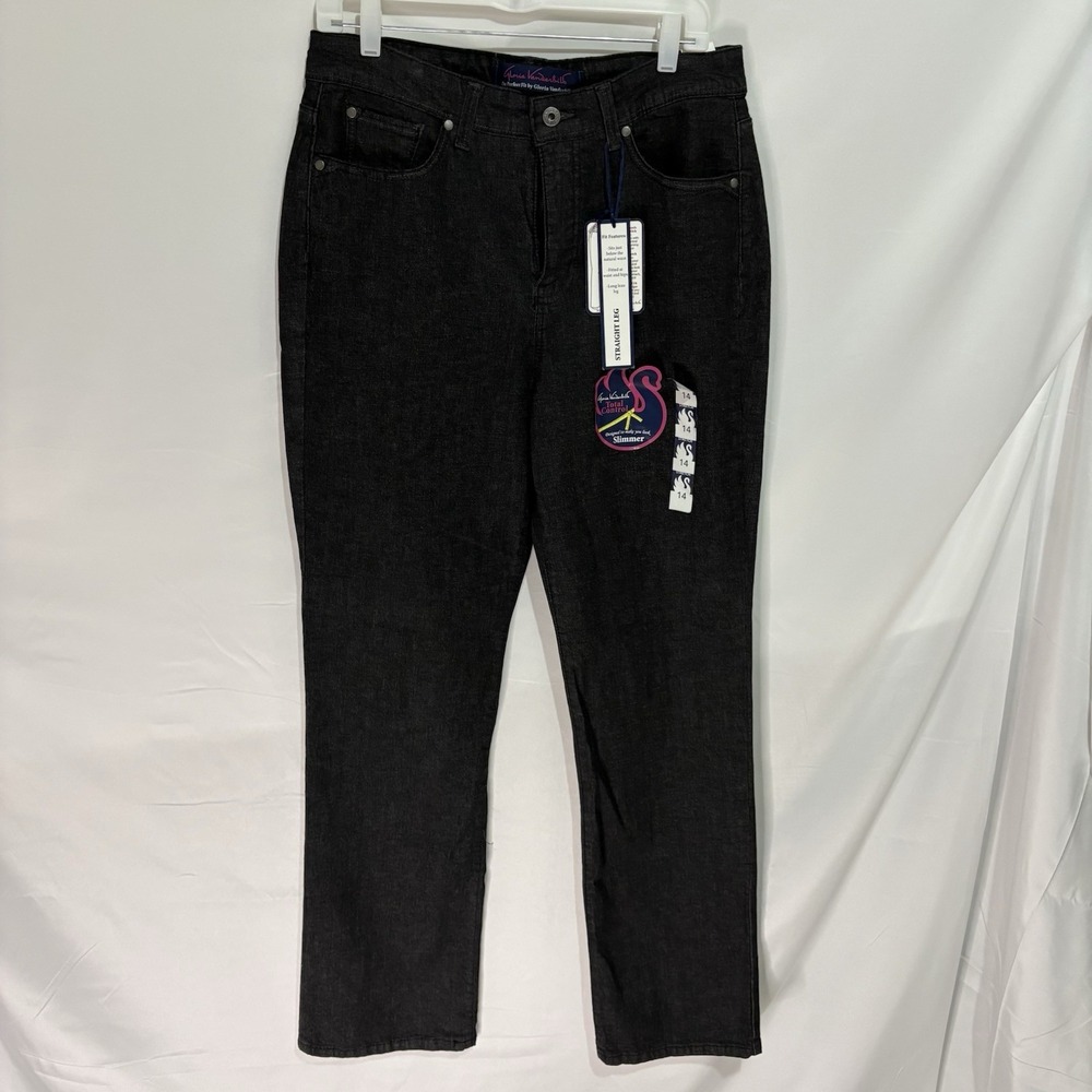 gloria vanderbilt jeans women’s Black The Perfect Fit Stretch Size 14 Straight
